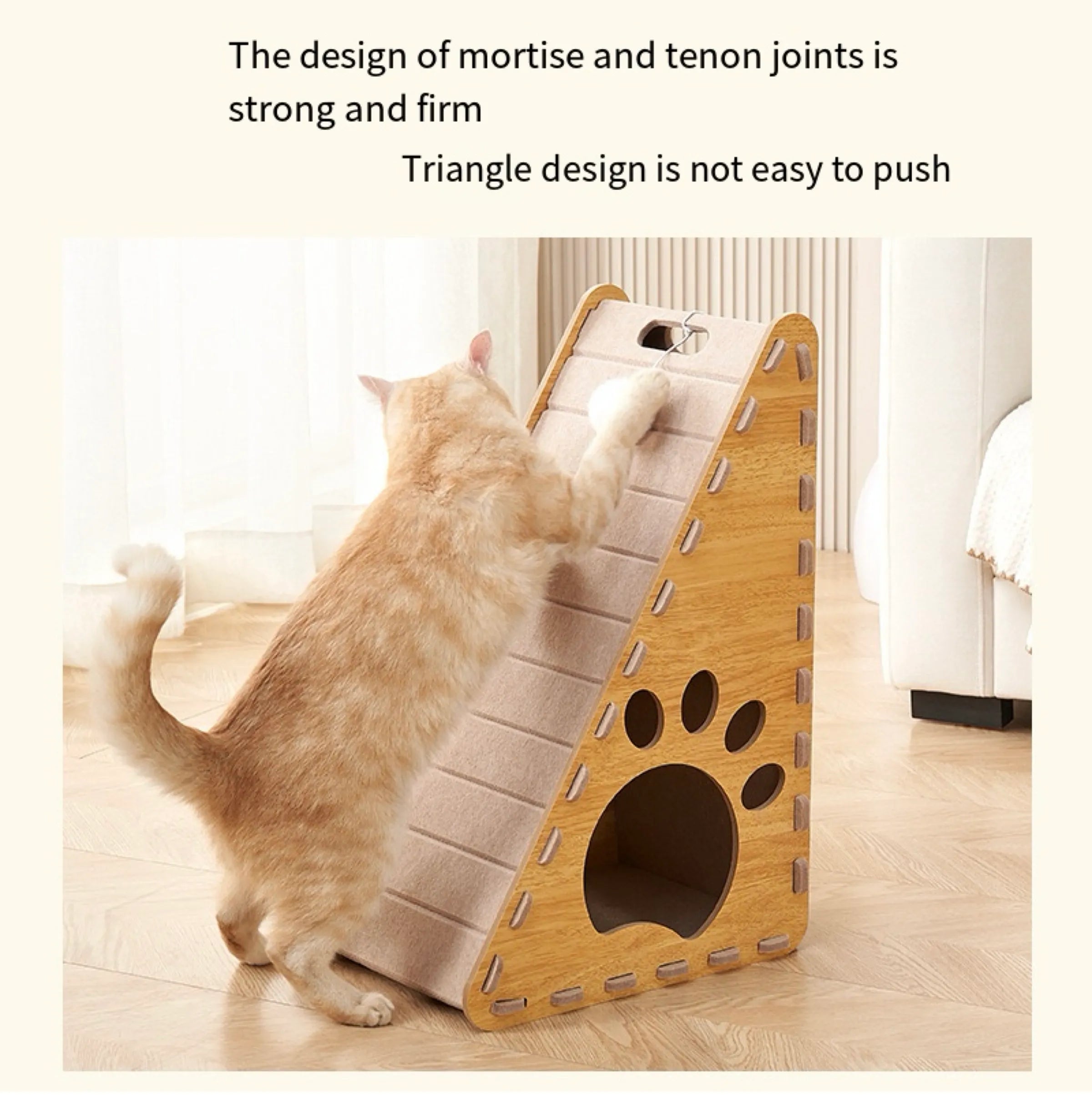 A-Frame Cat Scratcher House with Ramp – Multiple Styles