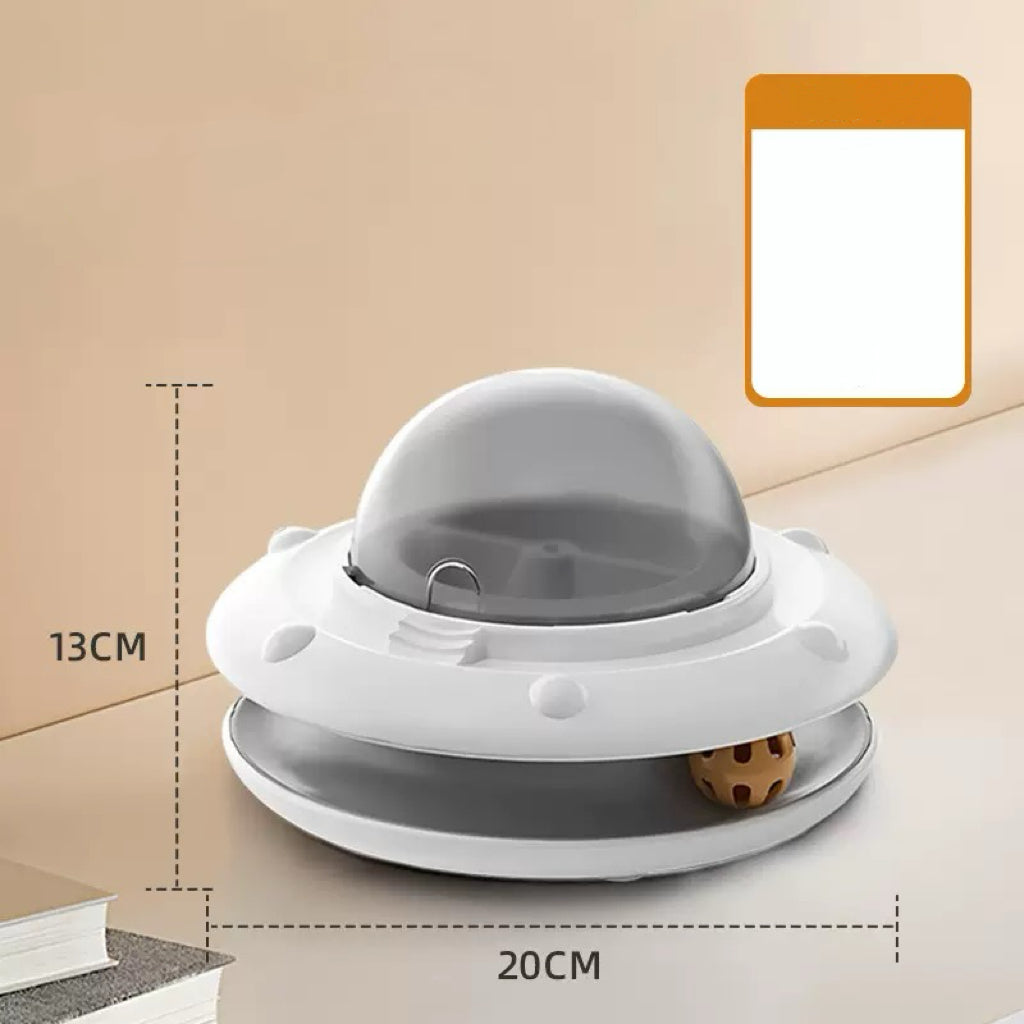 2-in-1 Cat Treat Dispenser & Track Ball Toy – 3 Colors