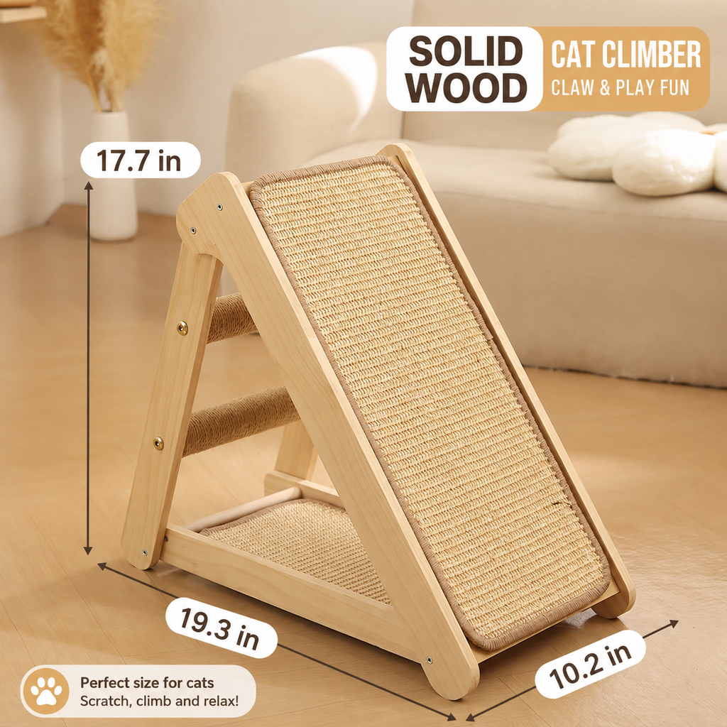 Pre-Assembled Sisal Scratching Post for Indoor Cats