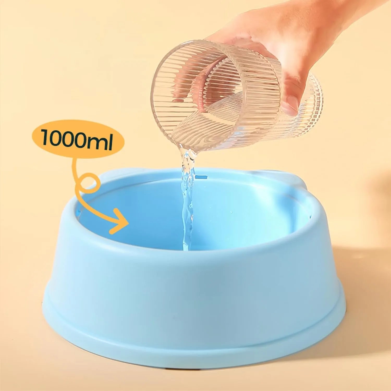 Reduced-Spill Pet Water Bowl – 4 Colors