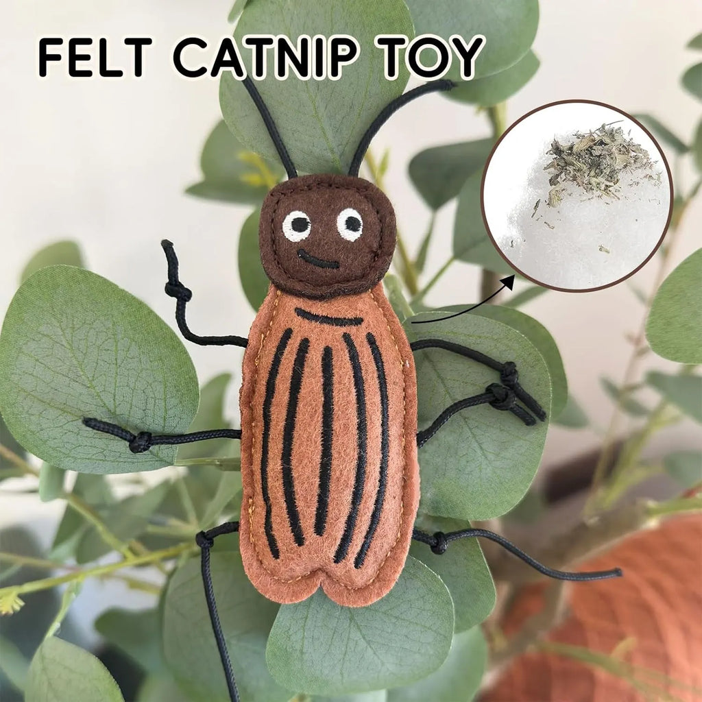 Felt Catnip Insect Toy – Single or 4-Piece Set