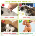 Concealed-Blade Pet Dematting and Knot Cutter – 4 Styles