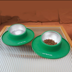 Anti-Rollover Cat Bowl Set