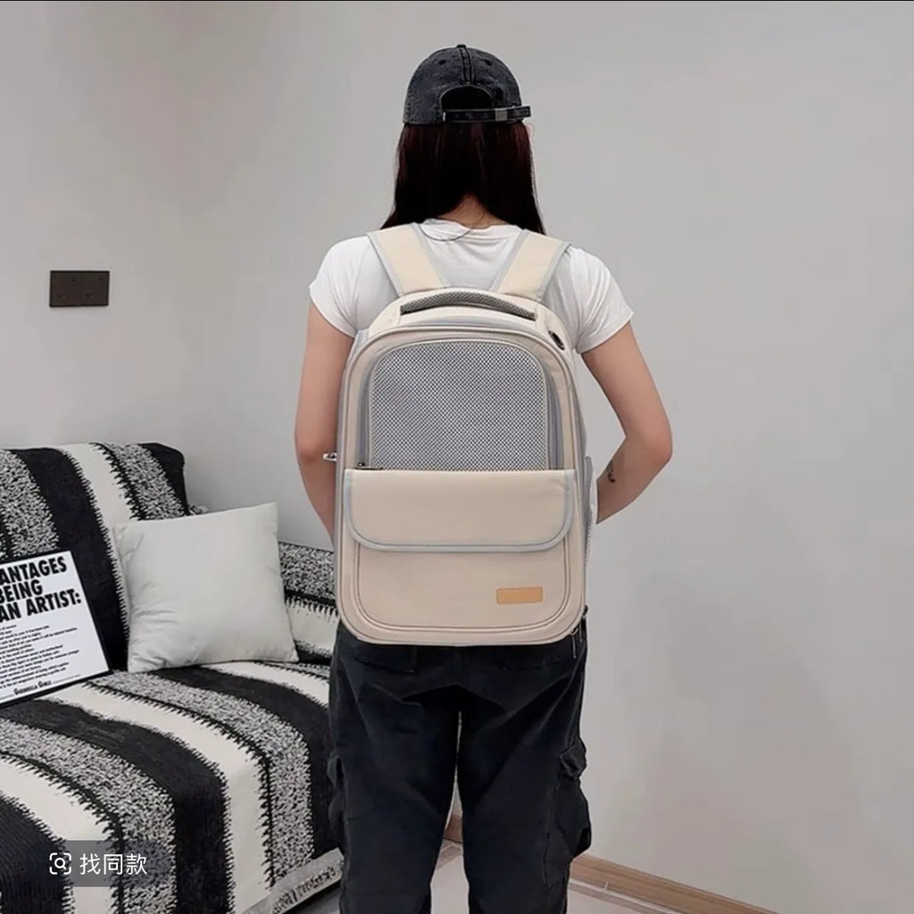 Structured Mesh-Front Pet Carrier Backpack – 3 Styles