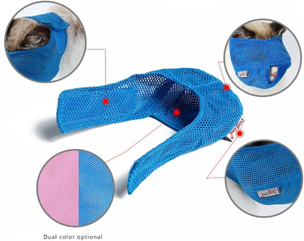 Breathable Mesh Cat Grooming Muzzle