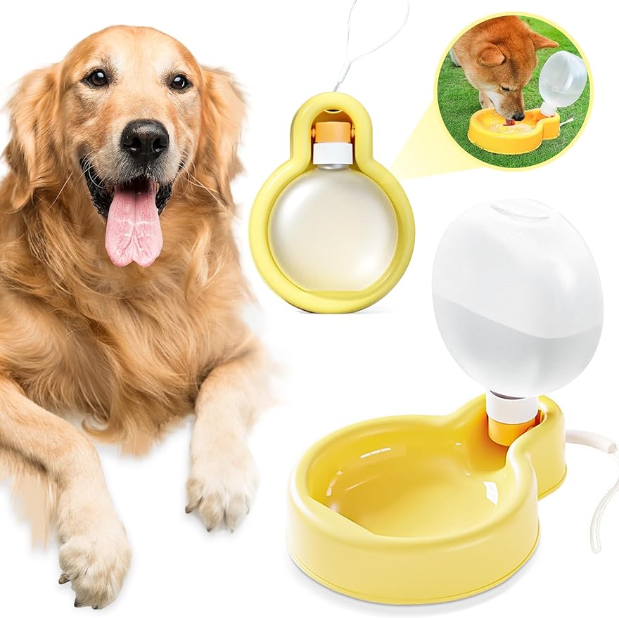 19 oz Foldable-Bowl Pet Water Bottle – 3 Colors