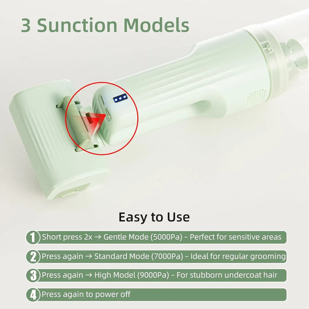 Handheld Pet Grooming Vacuum Brush – Single or 2-Piece Set