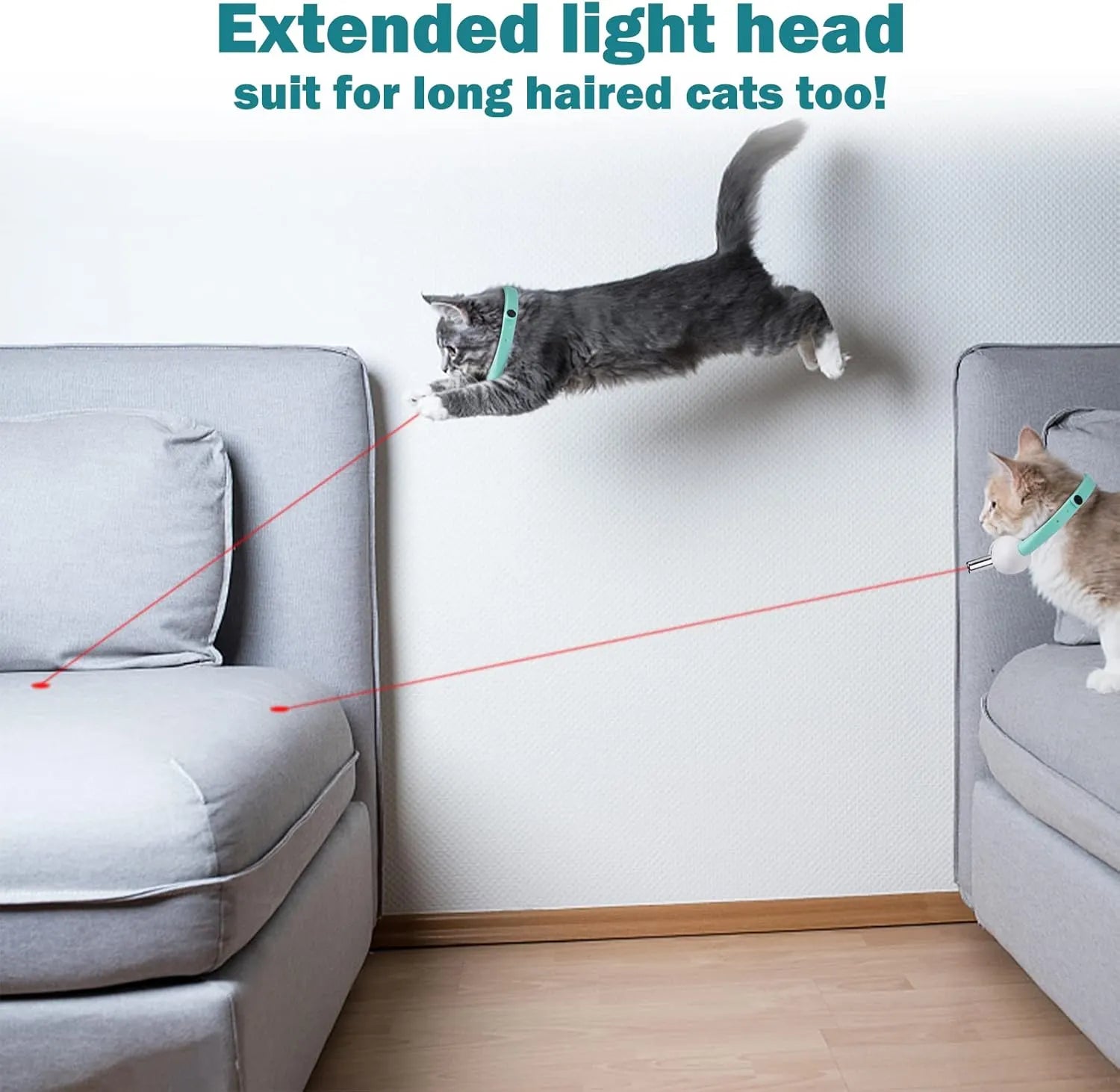 Automatic Hands-Free Cat Laser Collar Toy