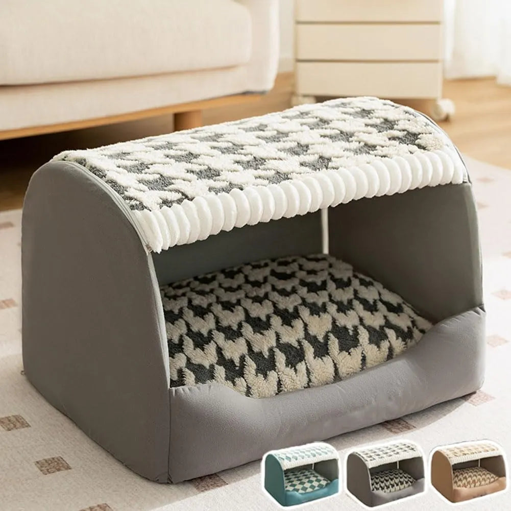 Cozy Pet House.Foldable Warm Kennel Dog/Cat Bed
