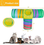 3-Way Collapsible Cat Tunnel with Play Ball – 7 Styles