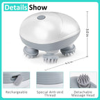Rechargeable 4-Head Pet Massager – 4 Colors