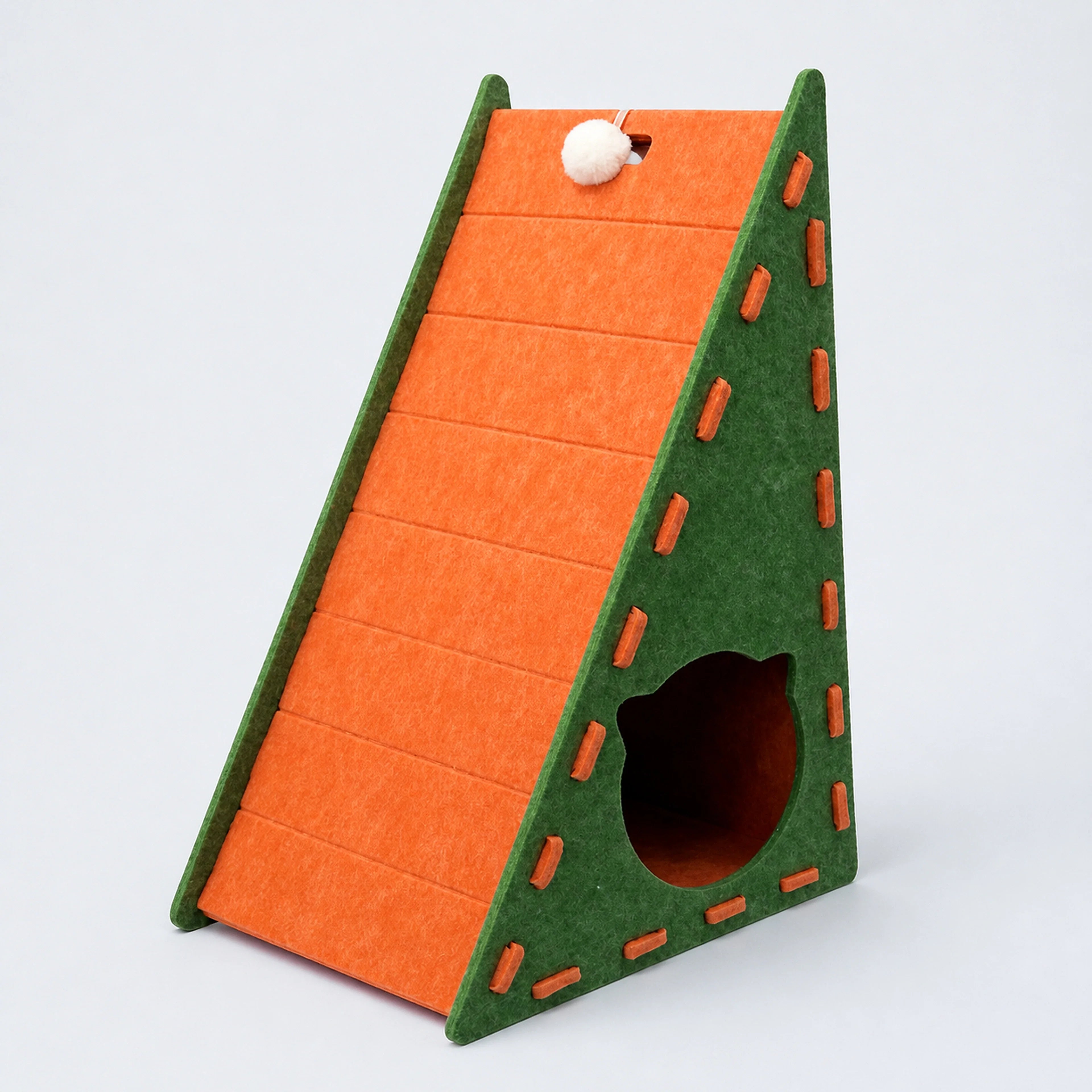 A-Frame Cat Scratcher House with Ramp – Multiple Styles | ALDERKIN