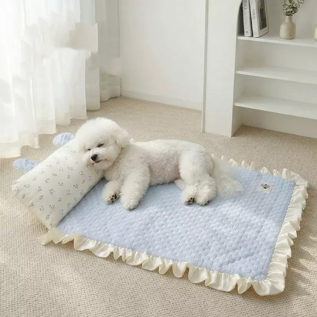 Ice-Silk Pet Cooling Mat with Pillow – 5 Styles