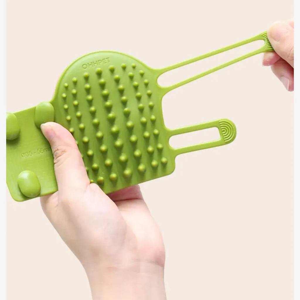 Corner-Mounted Cat Self-Grooming Brush