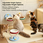 2-in-1 Wall-Mounted Elevated Cat Bowl