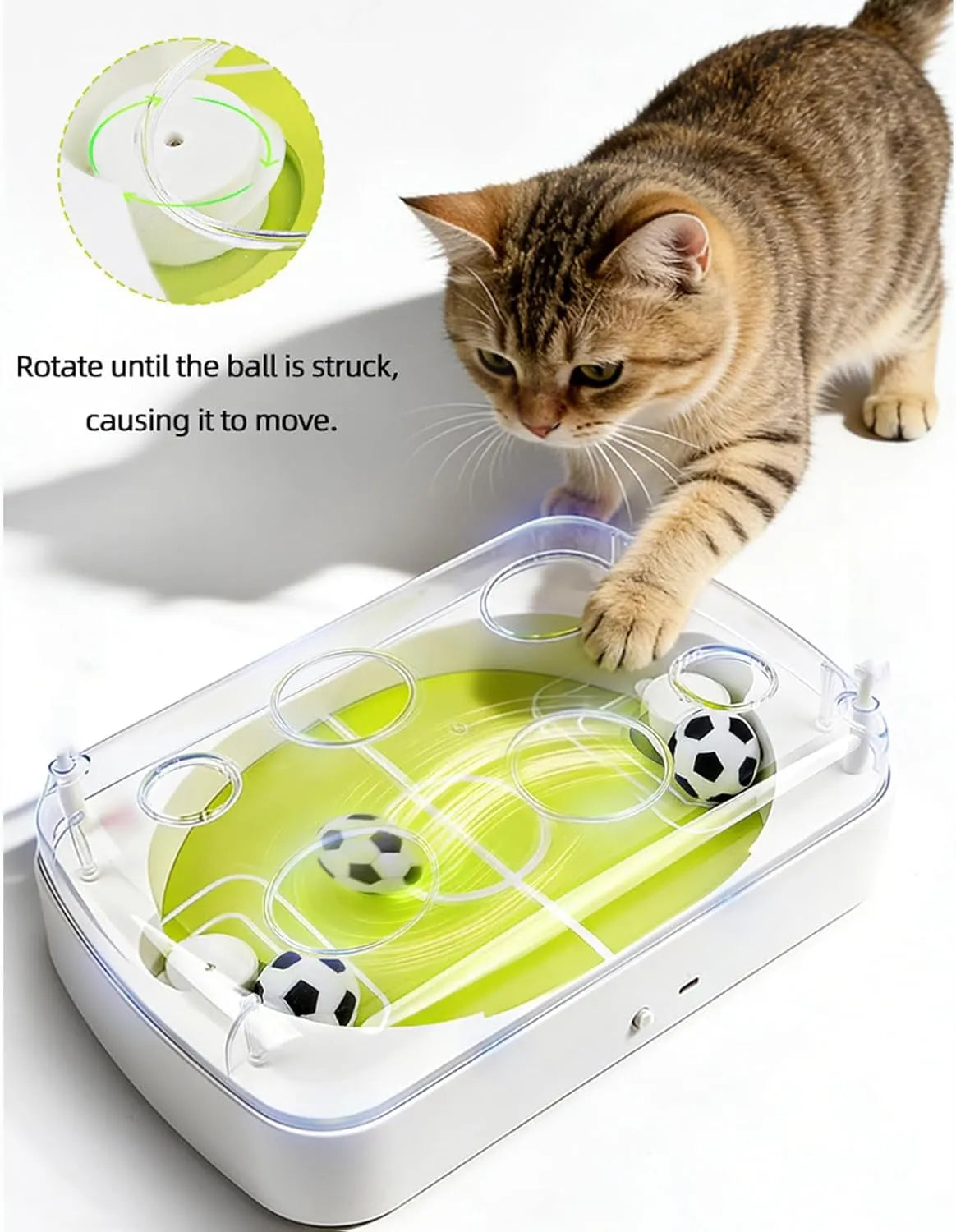 Interactive Cat Soccer Ball Game with Moving Goals