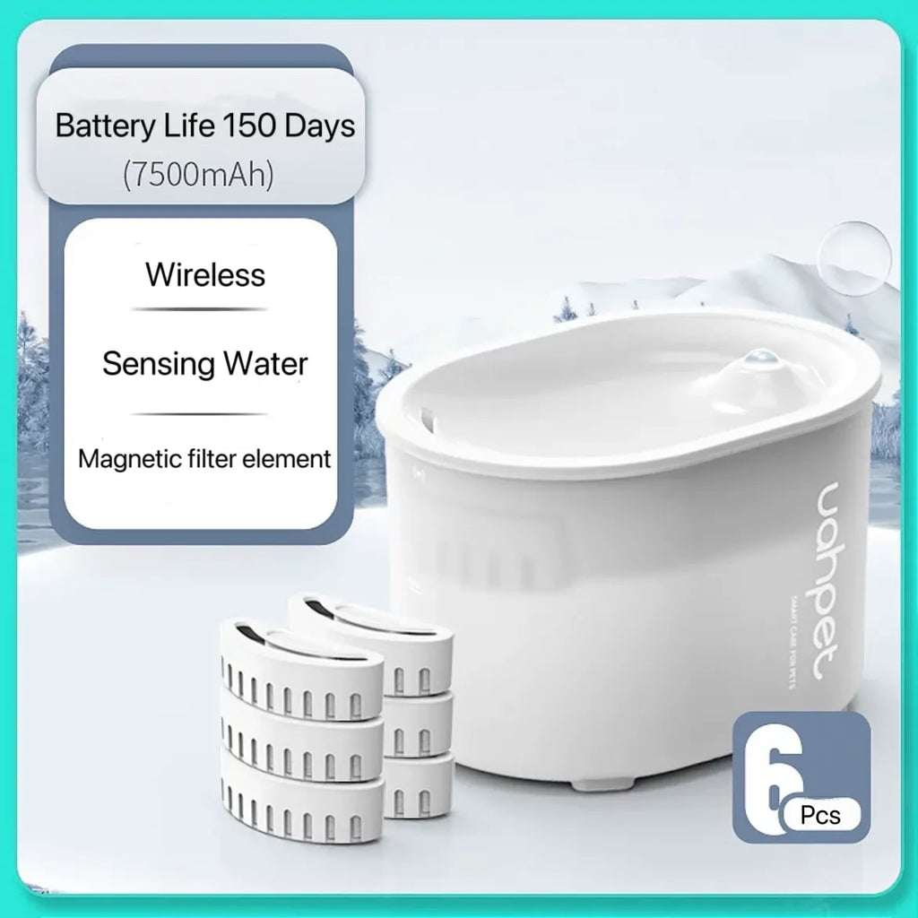 Wireless Smart Cat Water Fountain with Replaceable Filter