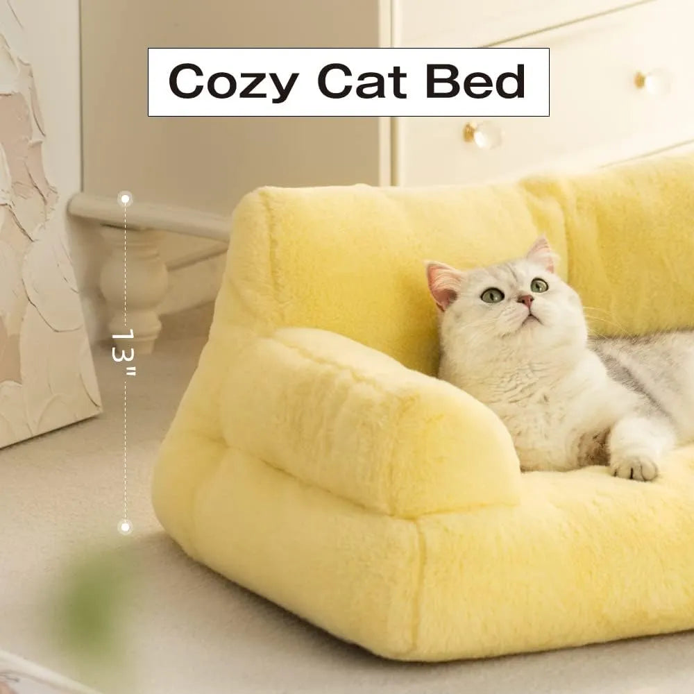 Bolstered Pet Sofa Bed with Accent Pillow – 11 Styles
