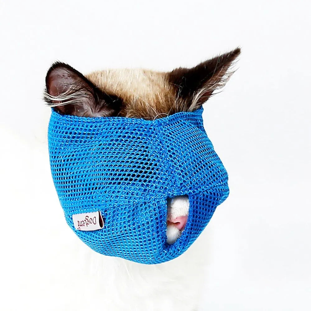 Breathable Mesh Cat Grooming Muzzle
