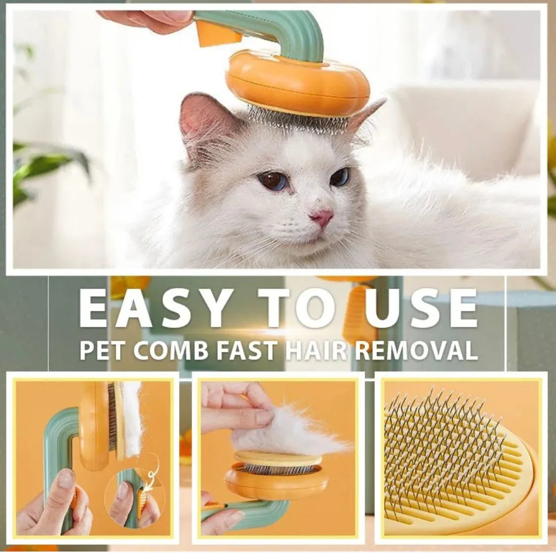 Self-Cleaning Slicker Brush for Cats & Dogs – 5 Colors