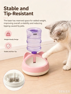 Cat-Ear Gravity Pet Water Dispenser with Weighted Base – 4 Colors