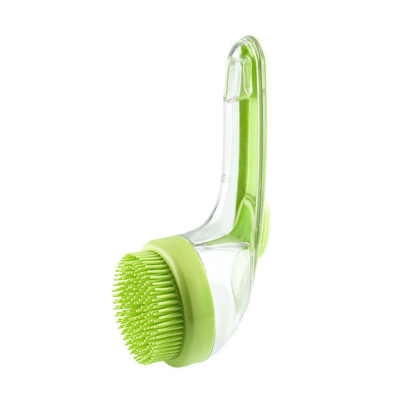 Long-Handle Pet Bath Brush with Shampoo Reservoir – 4 Colors