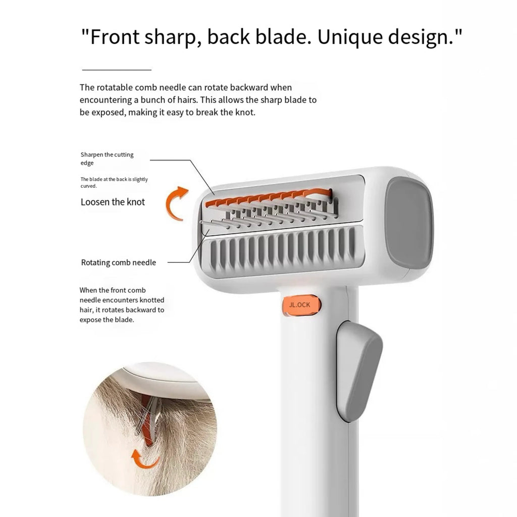 2-in-1 Dematting Brush for Dogs & Cats
