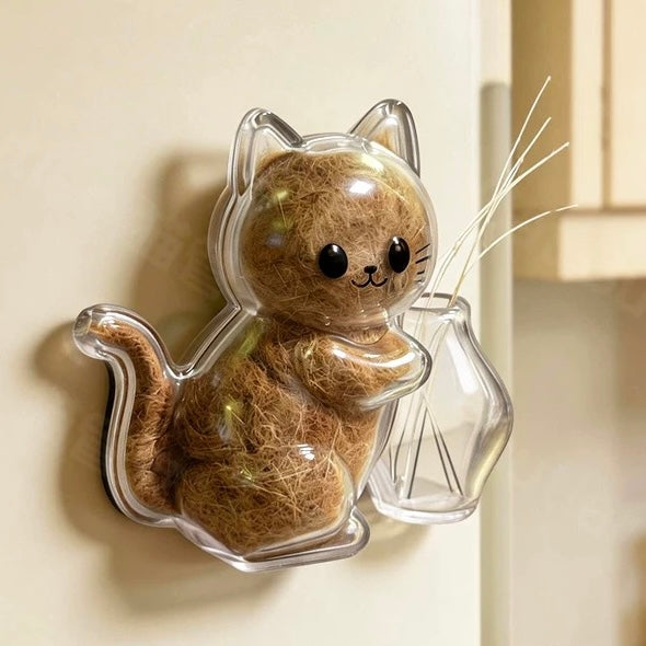Magnetic Cat Whisker Keepsake Holder with Mini Vase