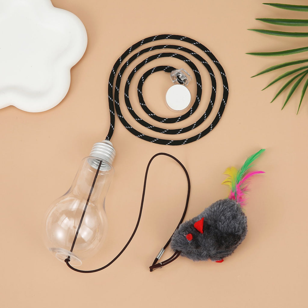 Hanging Plush Chicken Cat Toy with Elastic Cord