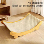 Curved Wooden Sisal Cat Hammock Scratcher