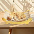 Curved Wooden Sisal Cat Hammock Scratcher