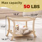 Double-Tier Cat Hammock & Scratcher with Hanging Toys – 2 Styles