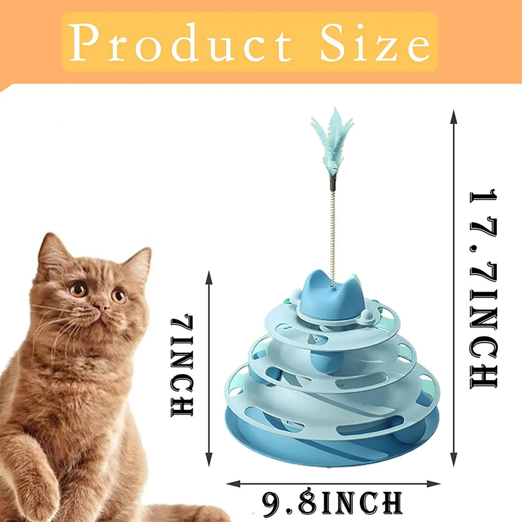 Circular Track Ball Cat Toy – 3 Colors