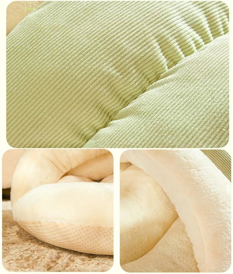 Plush Cave Pet Bed for Cats & Small Dogs – 2 Styles, 5 Sizes