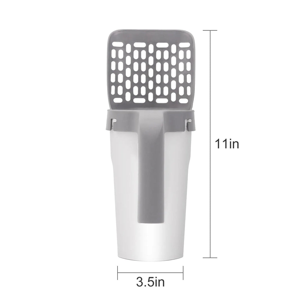 Cat Litter Scooper System with Optional Waste Bags