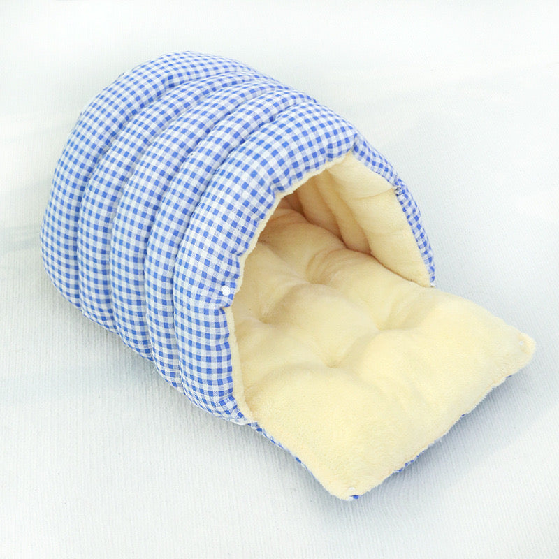 Corduroy Cat Cave Bed with Removable Cover – 3 Sizes