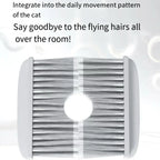 Self-Grooming Brush Gate for Cat Litter Boxes