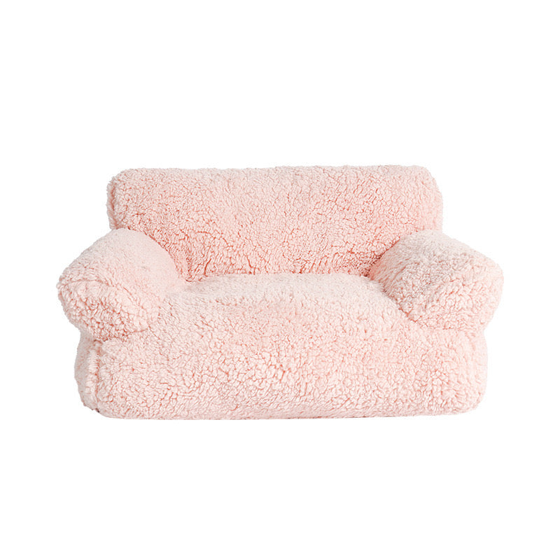 Plush Bolster Sofa Bed for Dogs and Cats – 3 Colors
