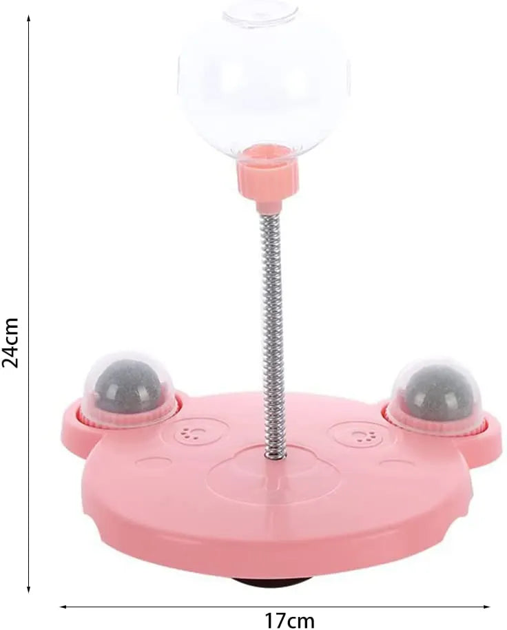 Spring Treat Dispenser Cat Toy with Catnip Balls – 2 Colors