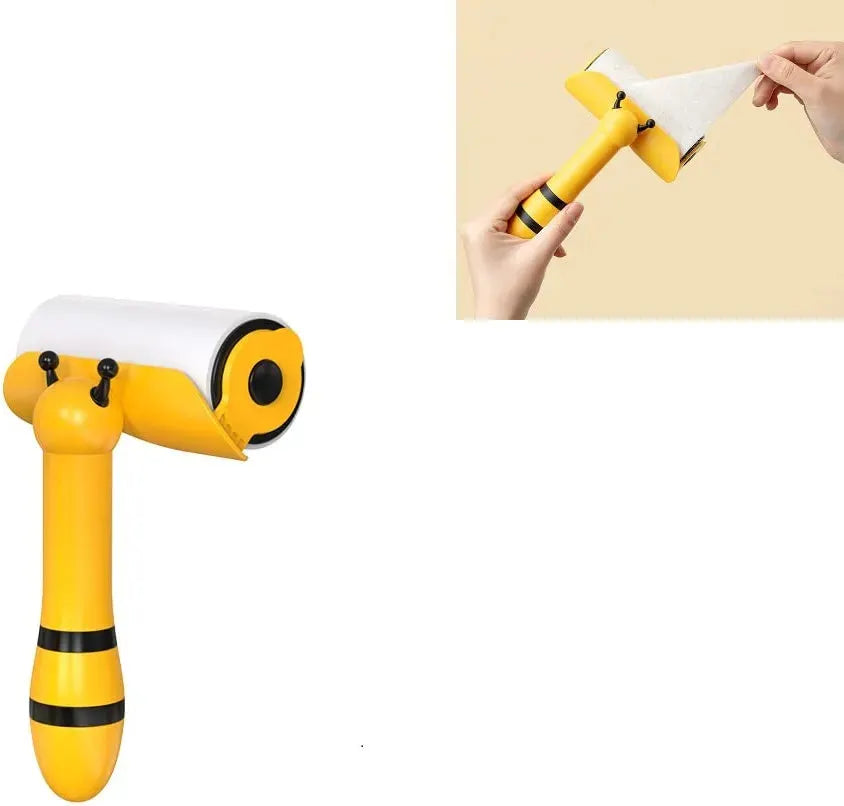 Bee-Shaped Pet Hair Lint Roller with Refill Option