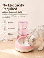 Cat-Ear Gravity Pet Water Dispenser with Weighted Base – 4 Colors