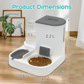 2-in-1 Detachable Cat Feeder & Automatic Water Dispenser