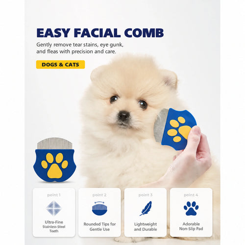 ALDERKIN gentle facial comb product features for cats and dogs