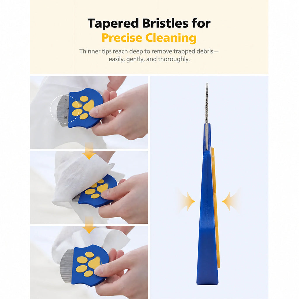 ALDERKIN facial comb cleaning and care details