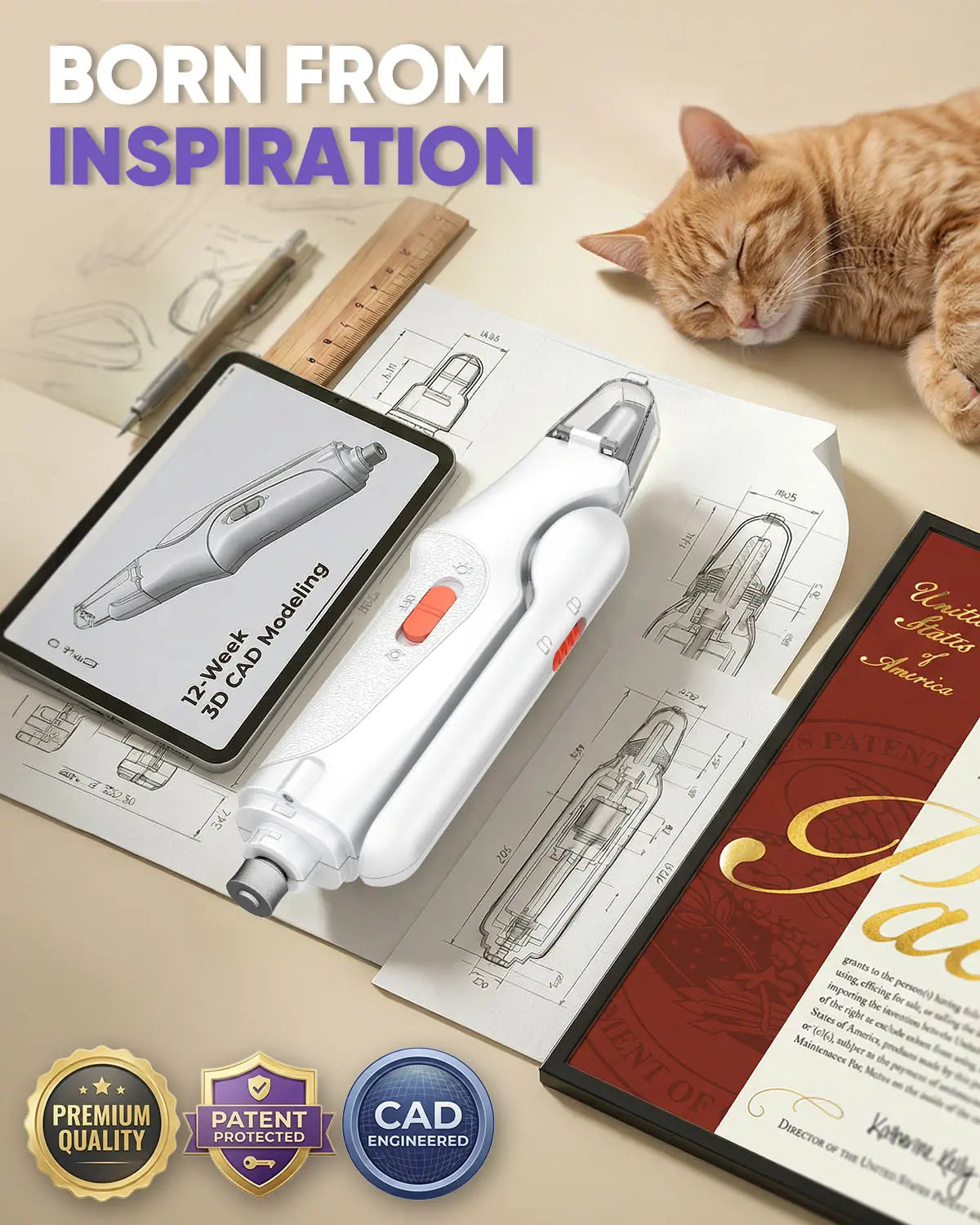 ALDERKIN pet paw trimmer product design and grooming tool development