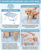 Four-step guide for using the ALDERKIN pet bathing stand