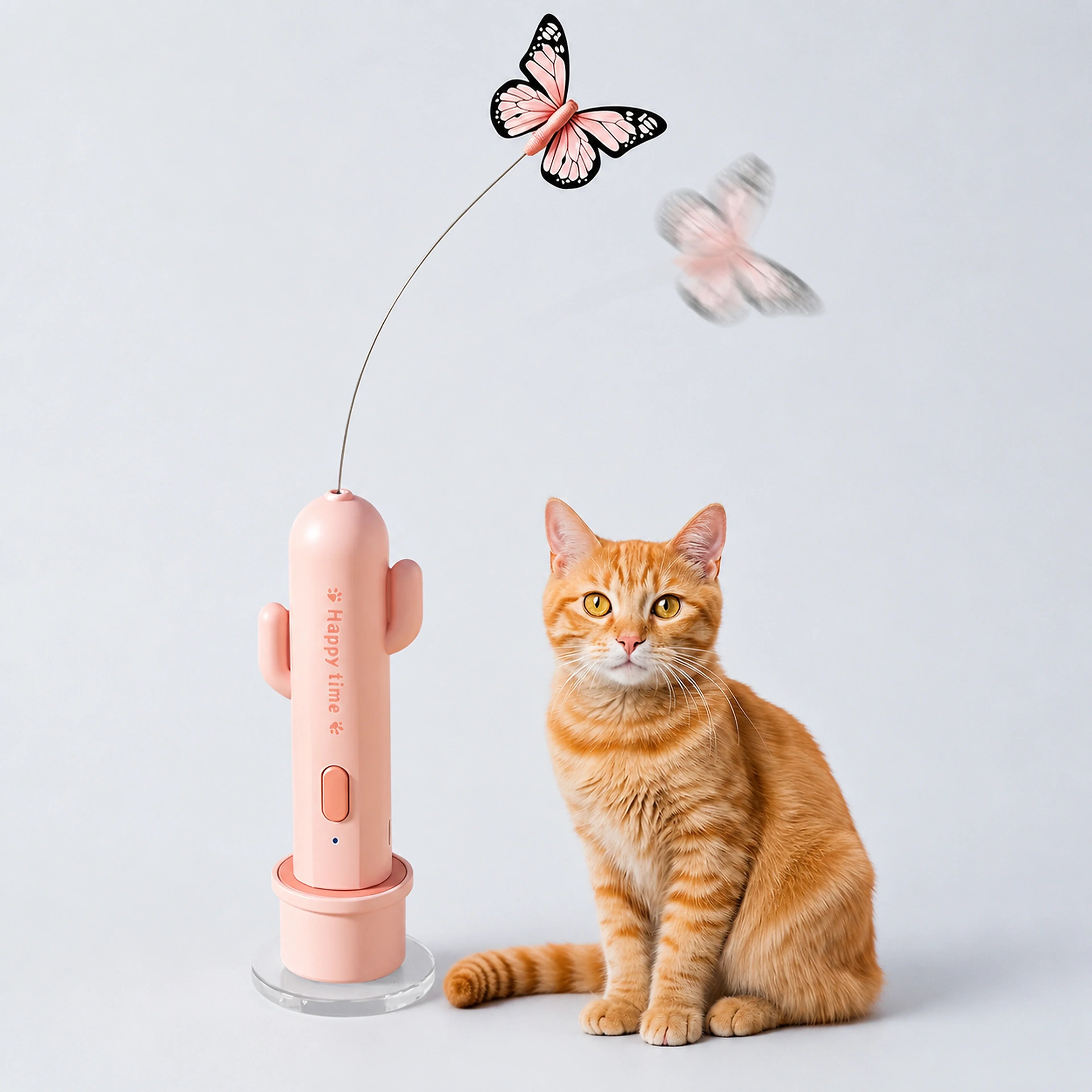 Automatic Butterfly Cat Teaser Toy – Cactus Base | ALDERKIN