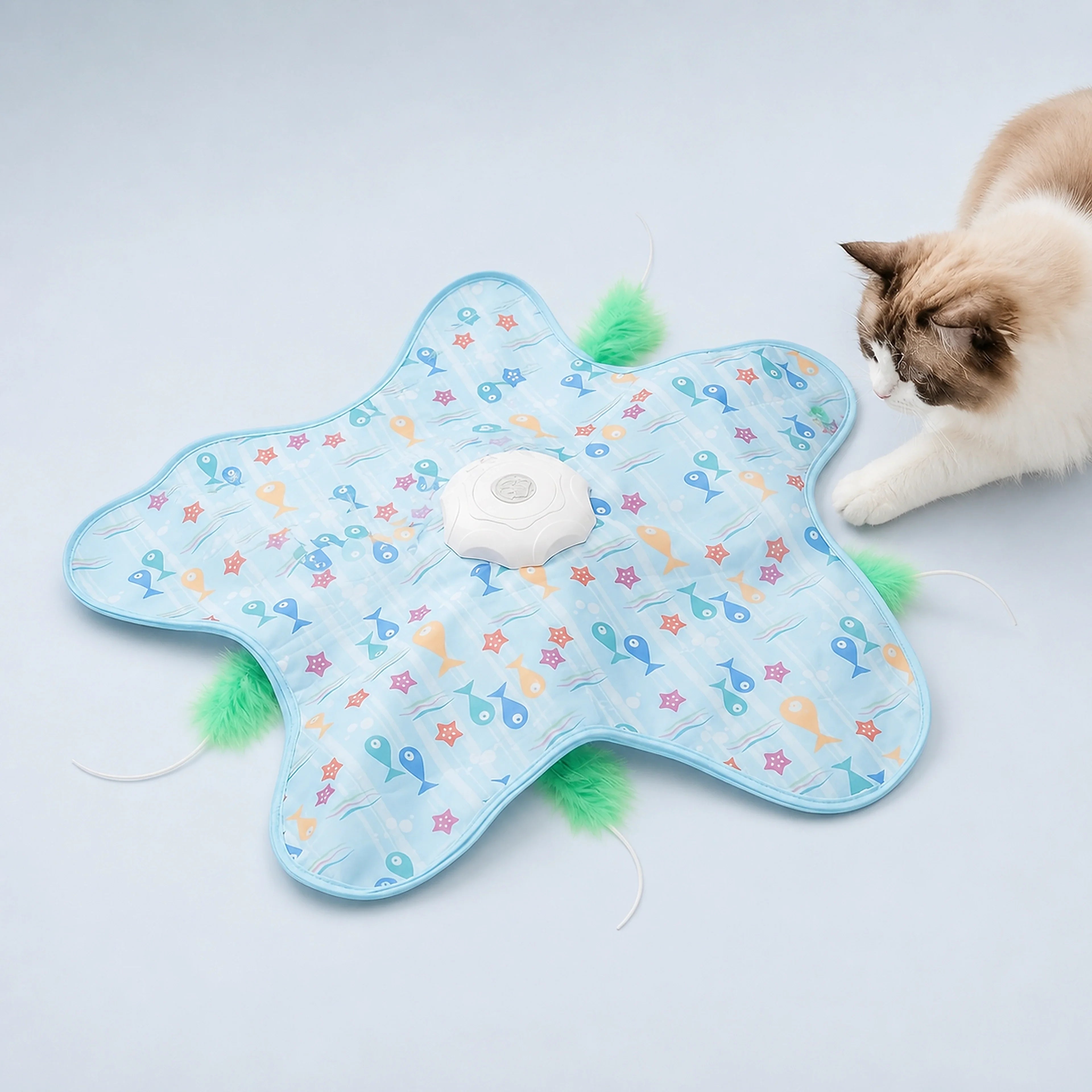 Automatic Concealed Feather Cat Toy Mat | ALDERKIN