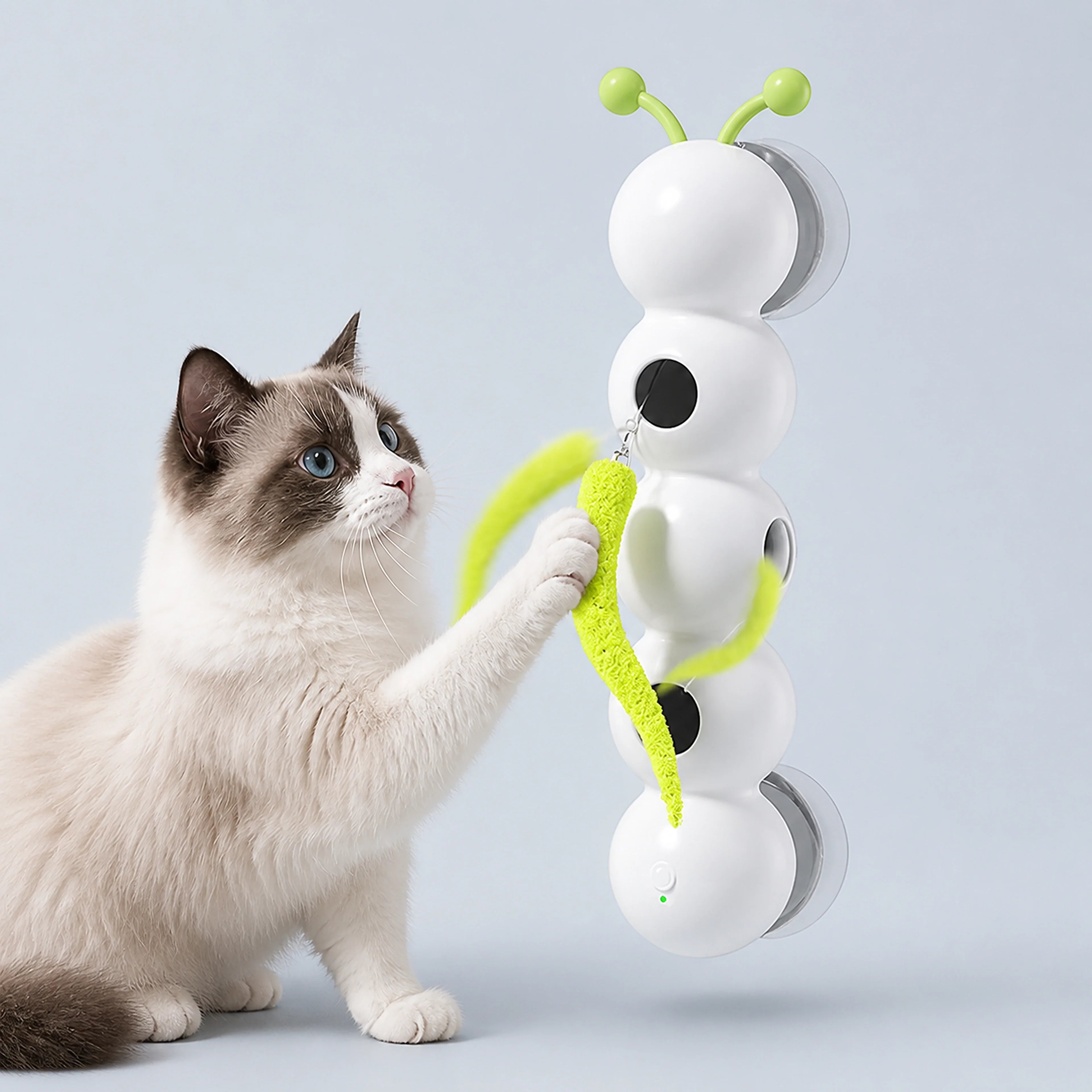 Automatic Wiggling Worm Cat Toy with Feather – 1 or 2 Set | ALDERKIN
