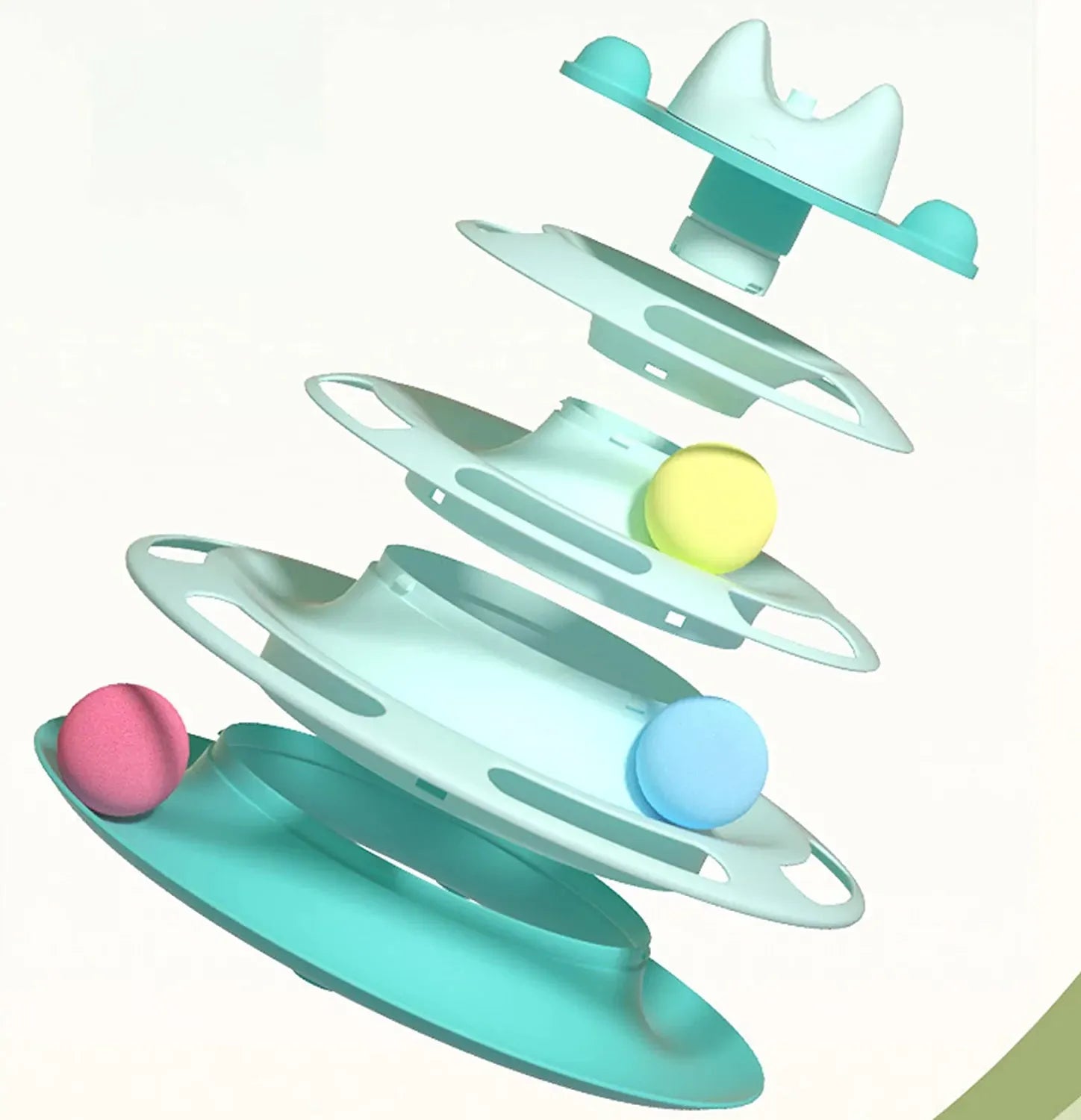 Circular Track Ball Cat Toy – 3 Colors